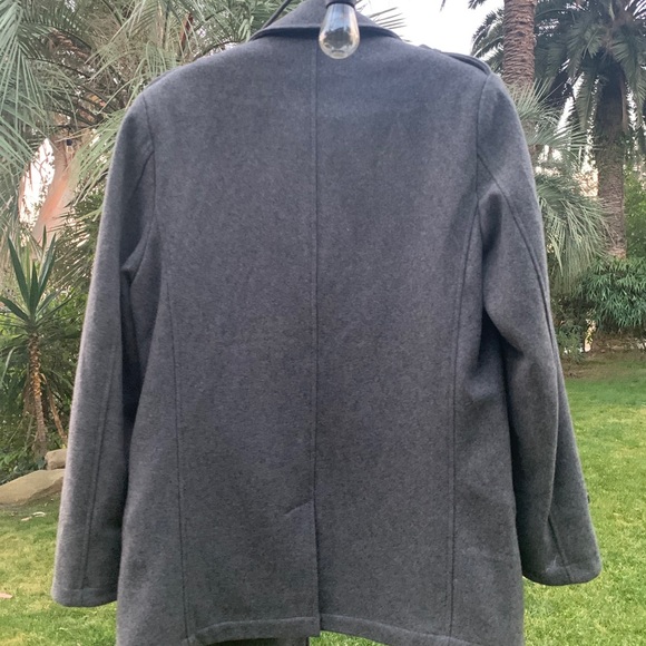 Jasper Conrad Men’s Grey Pea Coat (SMALL) - Picture 5 of 7